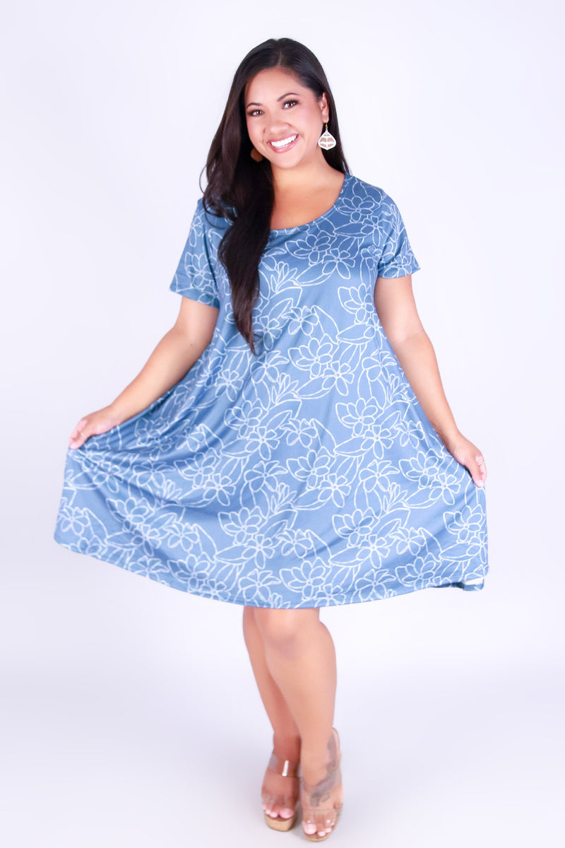 GARDENIA TRAPEZE DRESS
