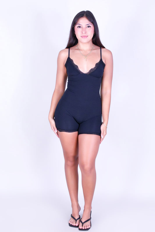 MIDNIGHT LACE CATSUIT ROMPER