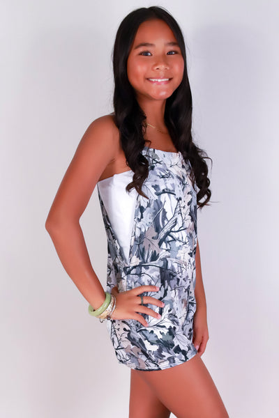Jeans Warehouse Hawaii - DRESS RMPR 7-16 - HUNTING CAMO ROMPER | KIDS SIZE 7-16 | By LUZ