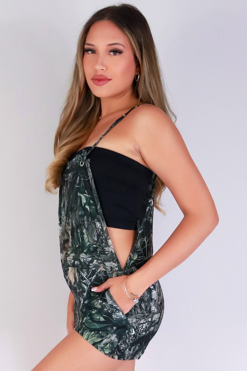 Jeans Warehouse Hawaii - PRINT CASUAL ROMPERS - HOT GIRL HUNTING CAMO ROMPER | By LUZ