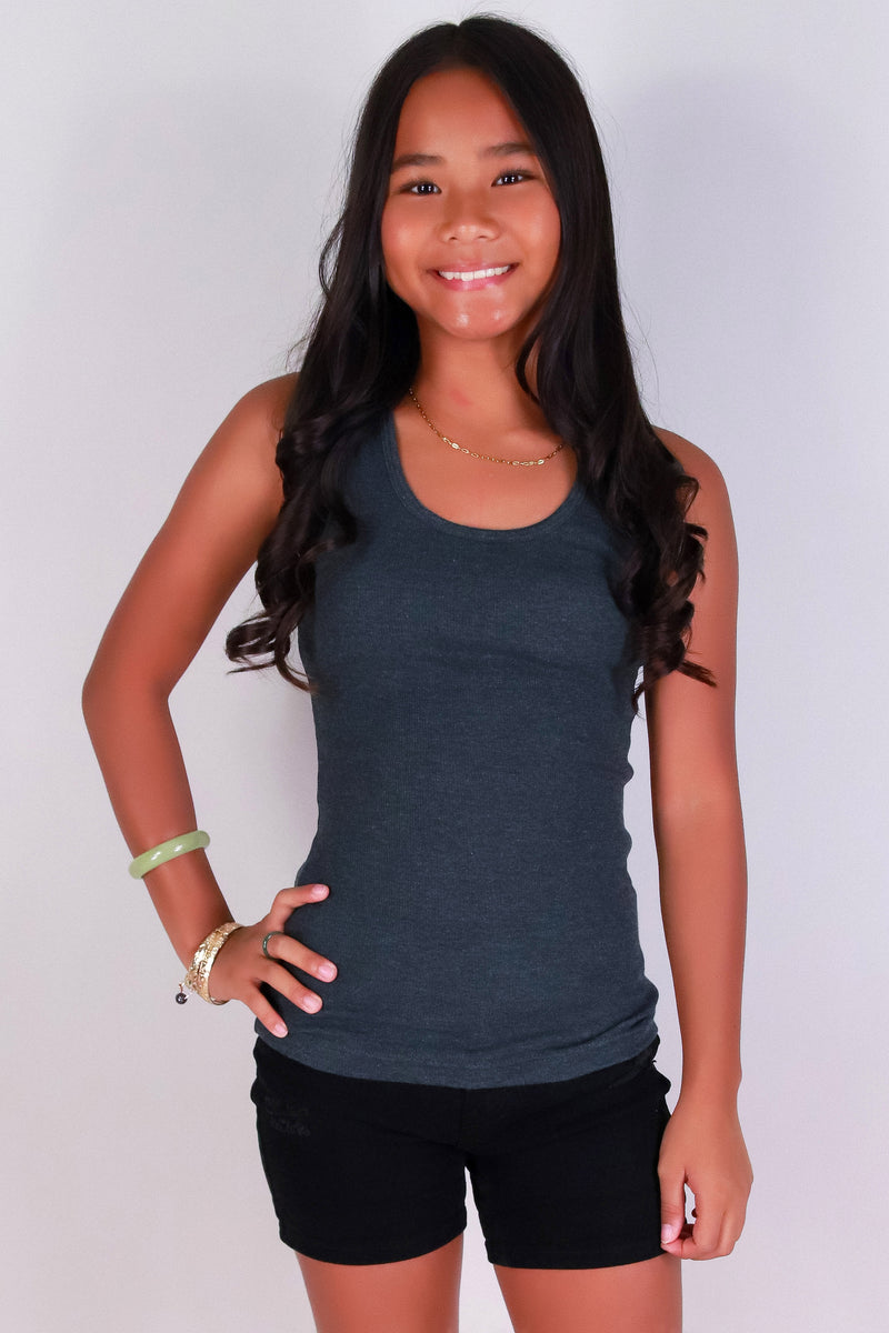 Jeans Warehouse Hawaii - S/S SOLID TOPS 7-16 - JUST MY TANK TOP | By SEASONAL OFF PRICE