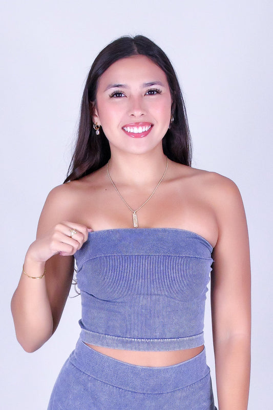 CONTOUR CODE CROP TUBE TOP