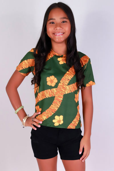 Jeans Warehouse Hawaii - S/S PRINT 7-16 - ILIMA TEE | KIDS SIZE 7-16 | By LUZ