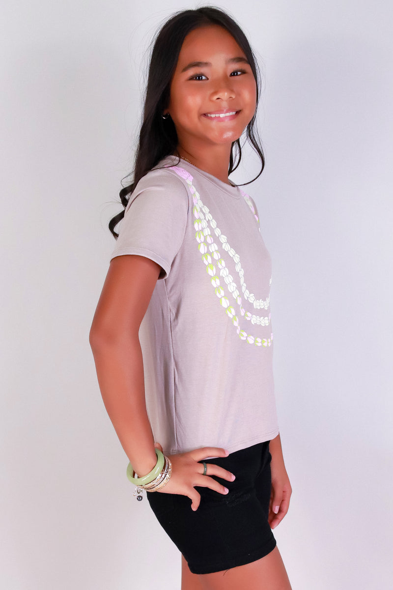 Jeans Warehouse Hawaii - S/S PRINT 7-16 - LOKELANI PIKAKE LEI TEE | KIDS SIZE 7-16 | By LUZ