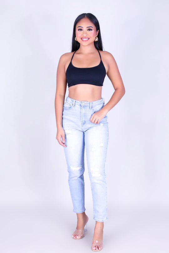 WEEKEND BLUES MOM JEANS