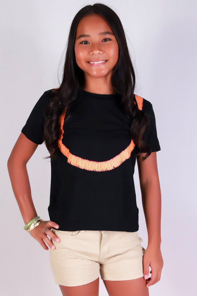 Jeans Warehouse Hawaii - S/S PRINT 7-16 - ILIMA LEI TEE | KIDS SIZE 7-16 | By LUZ