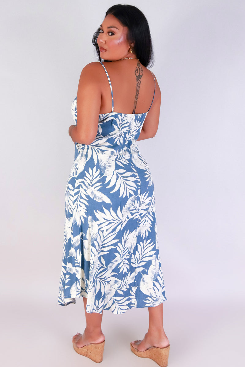 Jeans Warehouse Hawaii - PLUS PLUS WOVEN PRINT DRESSES - LEAF IT BE DRESS | By ZENOBIA