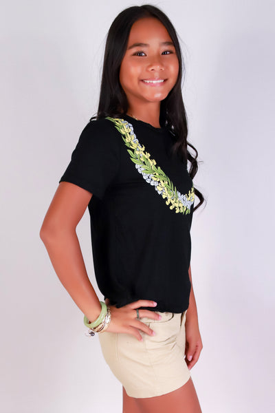 Jeans Warehouse Hawaii - S/S PRINT 7-16 - PUAKENIKENI PIKAKE LEI TEE | KIDS SIZE 7-16 | By LUZ