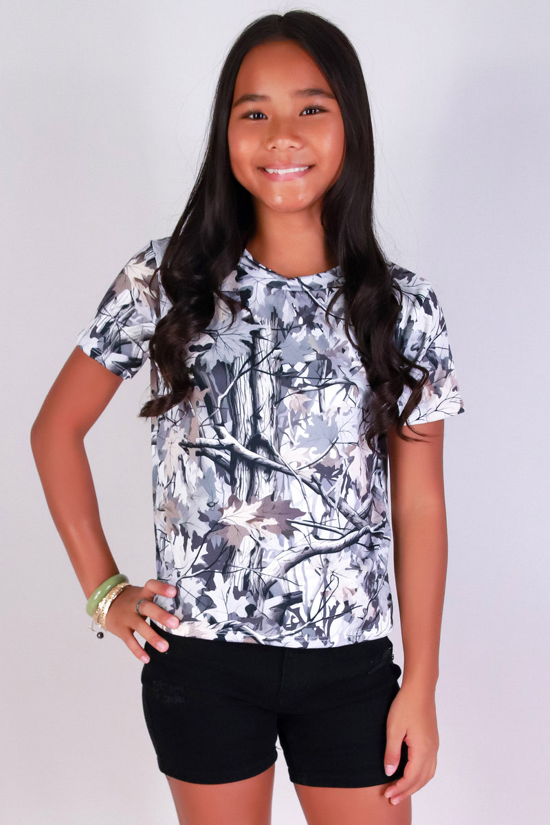 Jeans Warehouse Hawaii - S/S PRINT 7-16 - HUNTING CAMO TEE | KIDS SIZE 7-16 | By LUZ