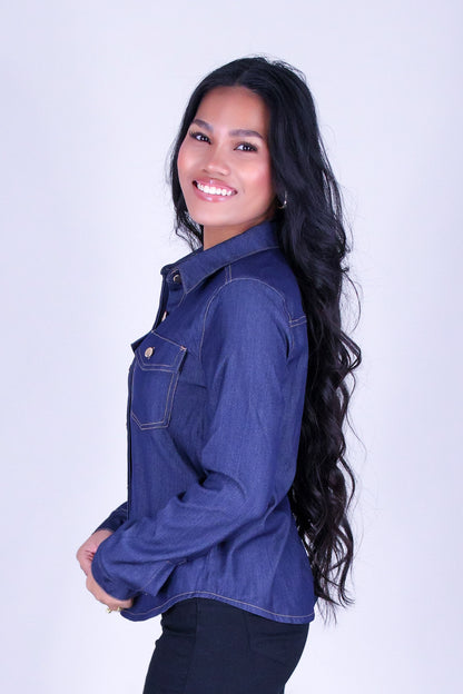 ROGUE BLUE BUTTON DOWN TOP