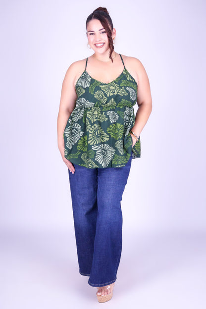ISLAND OPIHI SHELLS PEPLUM TOP