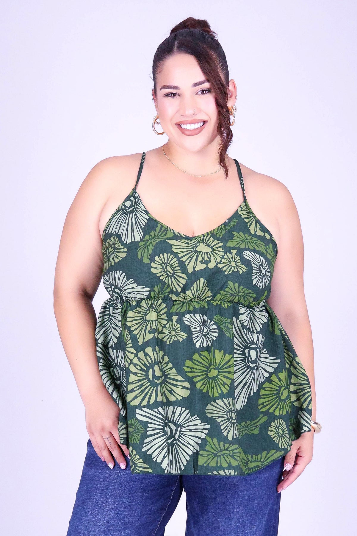 ISLAND OPIHI SHELLS PEPLUM TOP
