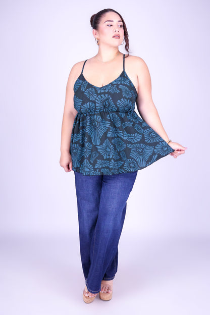 ISLAND OPIHI SHELLS PEPLUM TOP