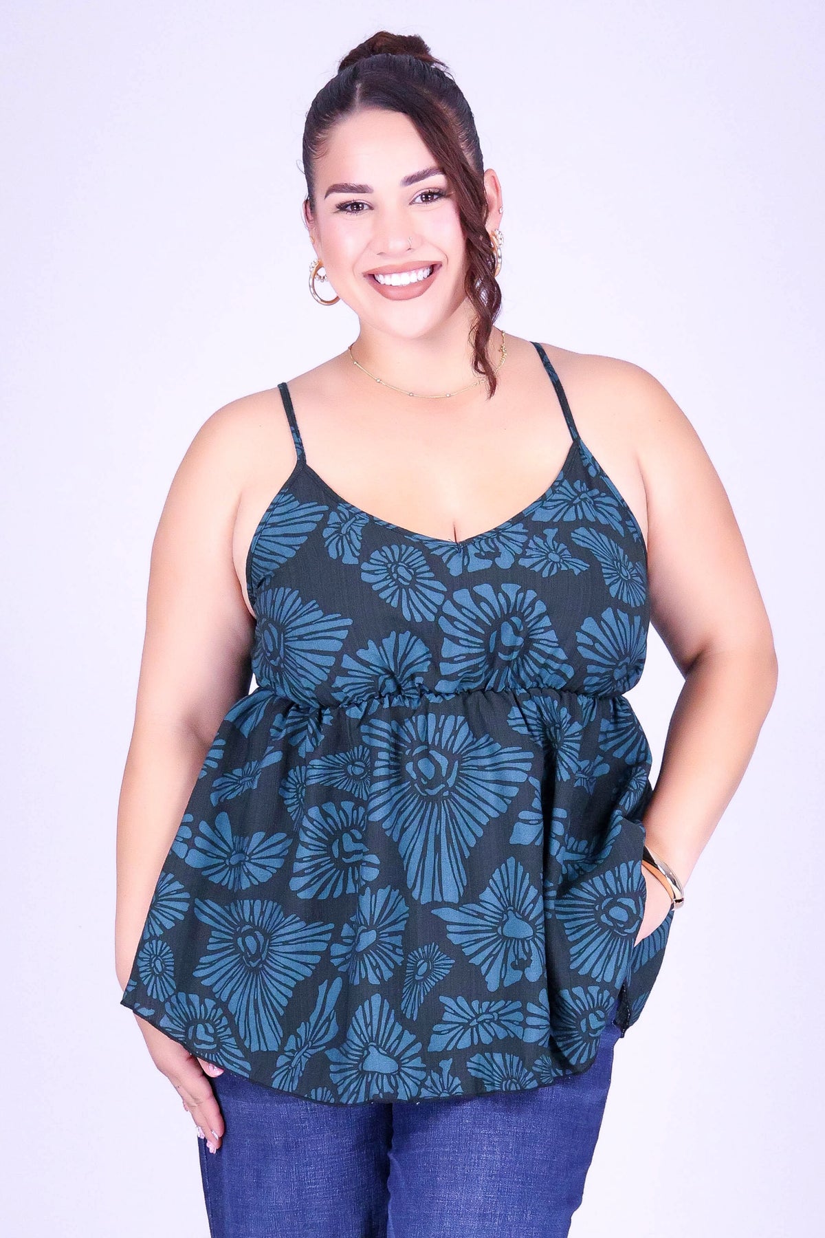 ISLAND OPIHI SHELLS PEPLUM TOP