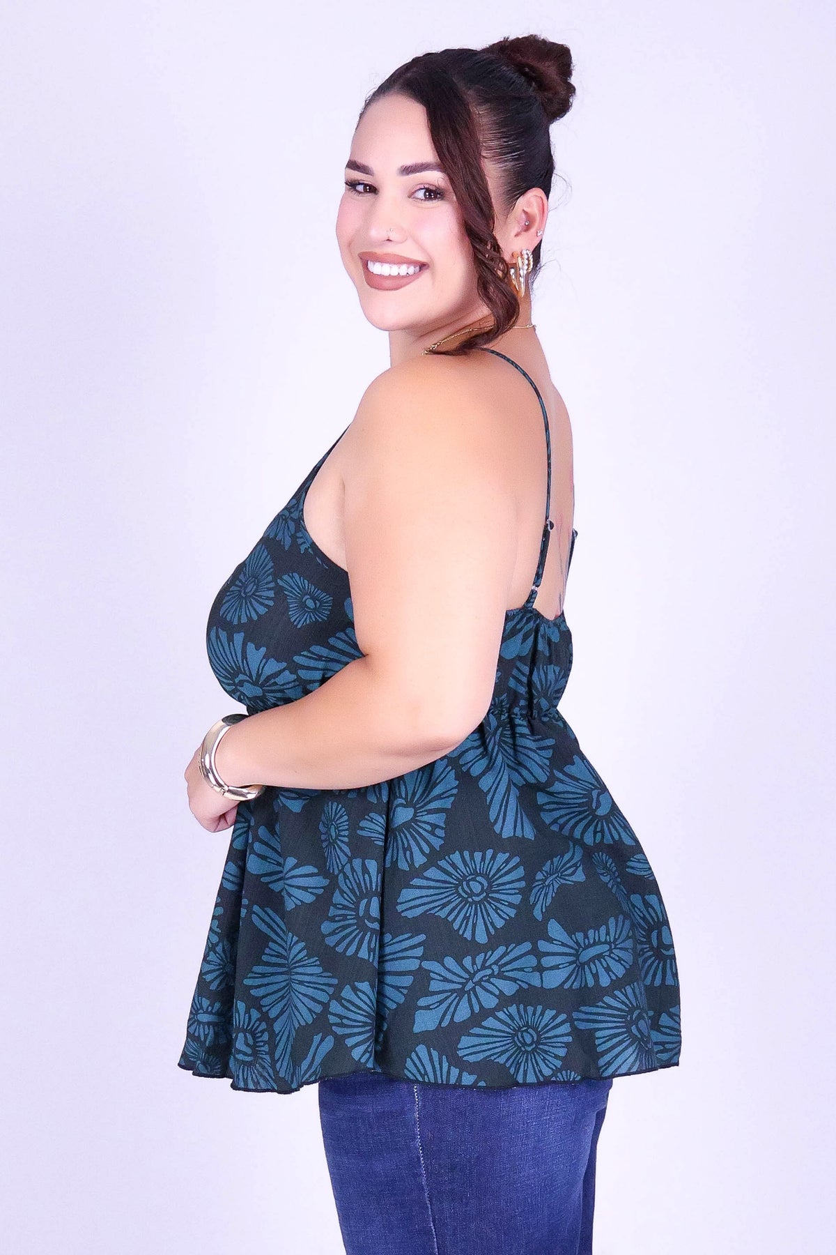 ISLAND OPIHI SHELLS PEPLUM TOP
