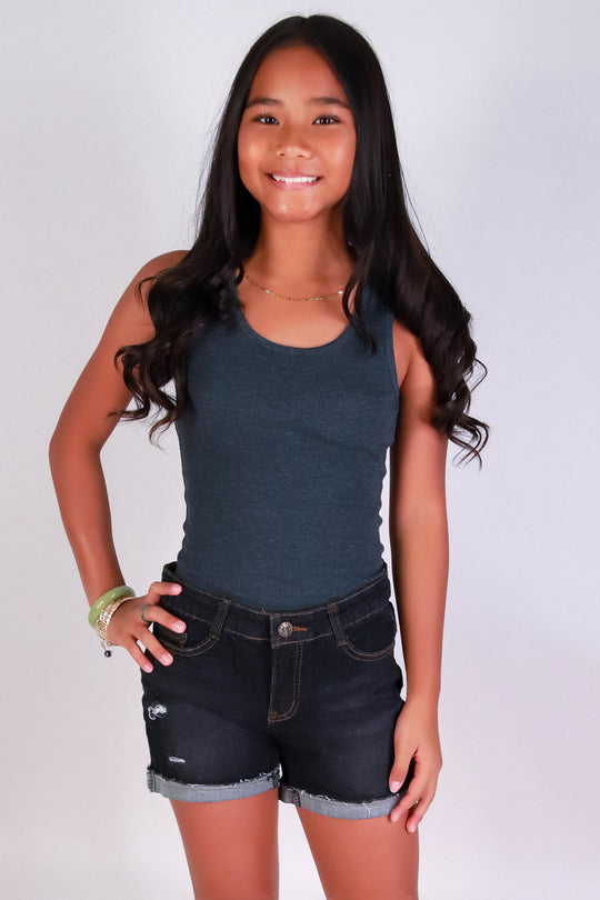 CUFF 'N' GO DENIM SHORTS | KIDS SIZE 7-16