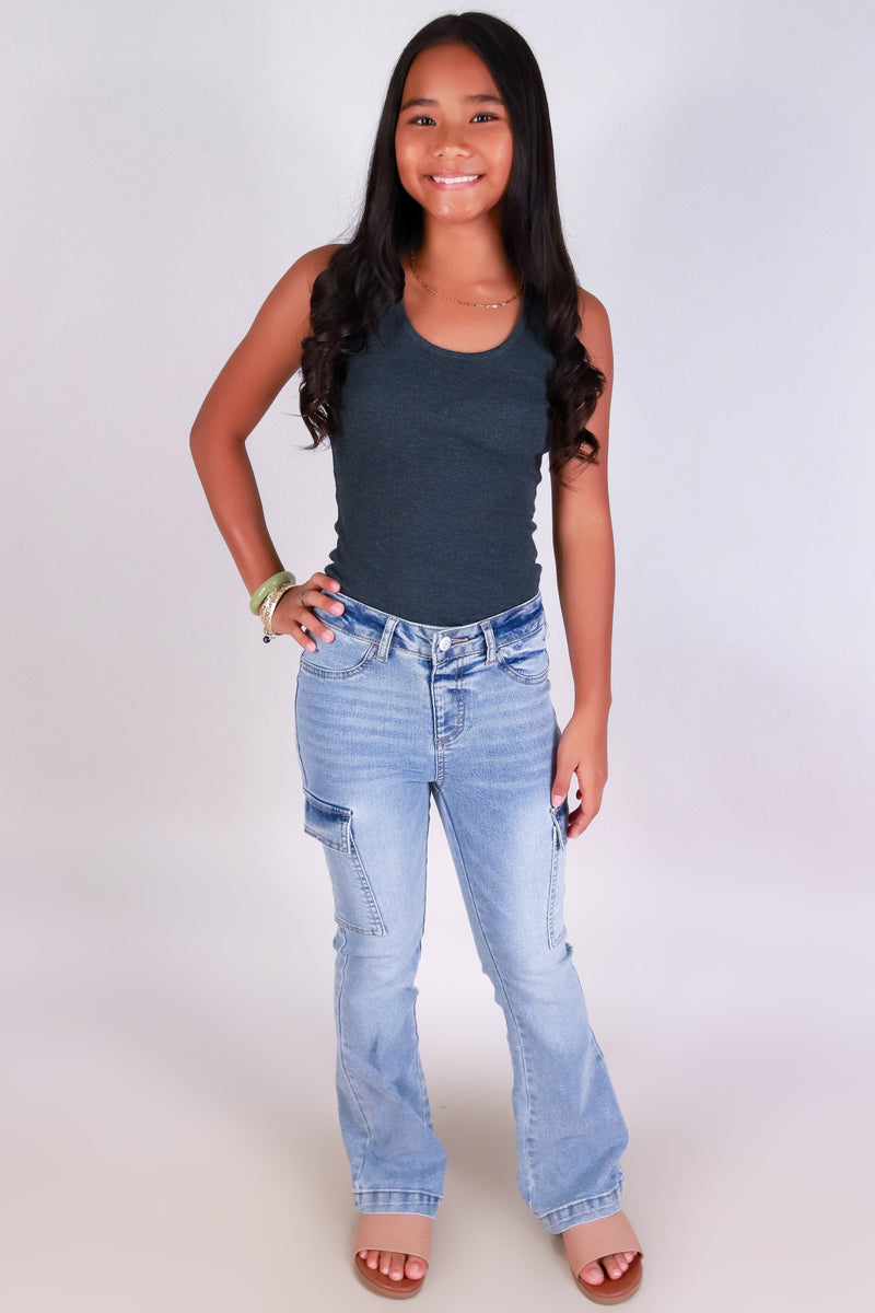 Jeans Warehouse Hawaii - DEN JEAN 7-16 - FAIRY FLARE PANTS | KIDS SIZE 7-16 | By ULTIMATE OFFPRICE