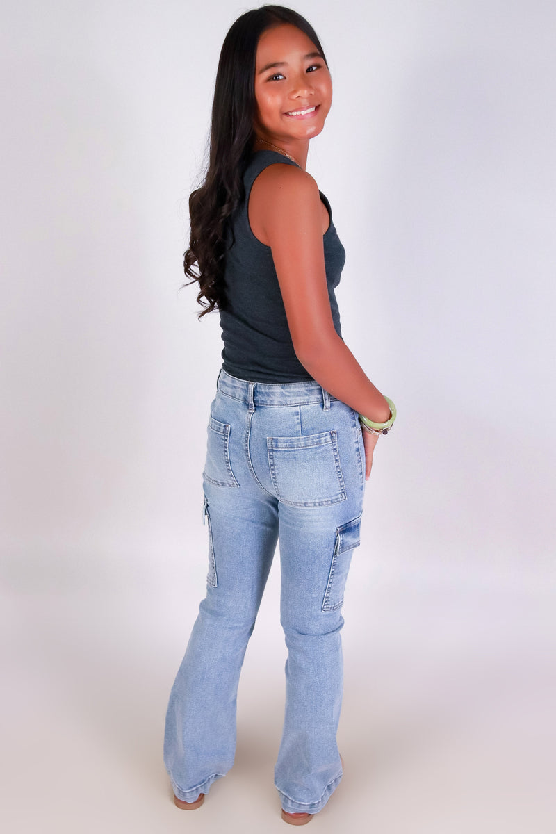 Jeans Warehouse Hawaii - DEN JEAN 7-16 - FAIRY FLARE PANTS | KIDS SIZE 7-16 | By ULTIMATE OFFPRICE