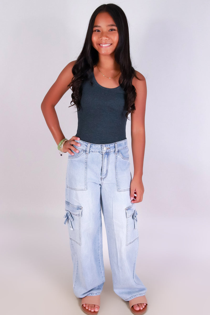 Jeans Warehouse Hawaii - DEN JEAN 7-16 - TIARA CARGO PANTS | KIDS SIZE 7-16 | By ULTIMATE OFFPRICE