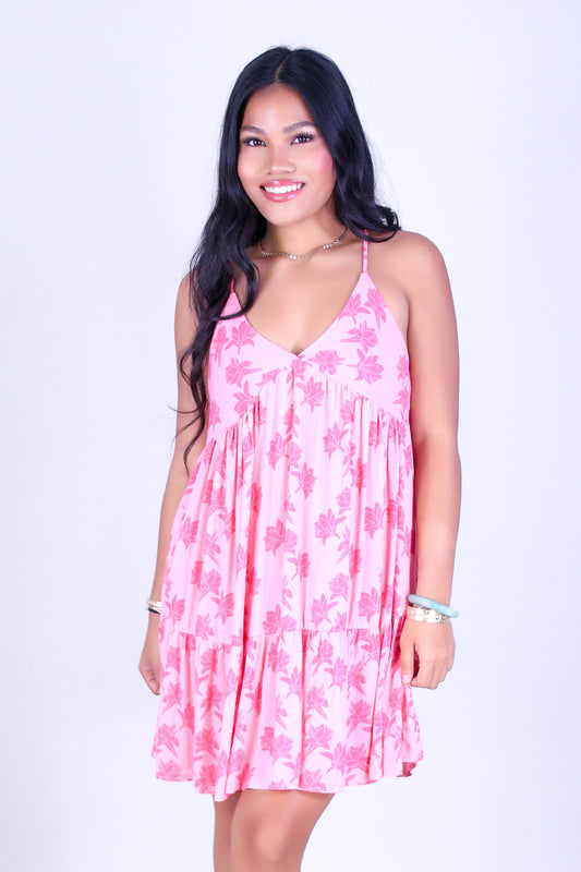 TUBEROSE TIERED BABYDOLL DRESS