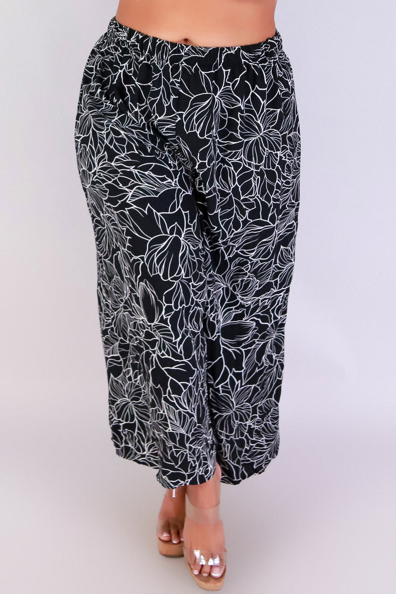 Jeans Warehouse Hawaii - PLUS PRINT WOVEN CAPRI&