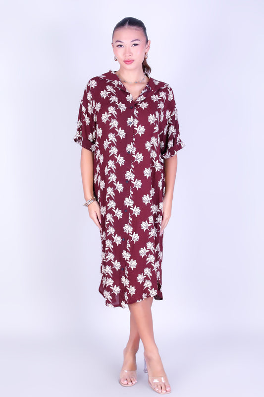 TUBEROSE BUTTON DOWN DRESS