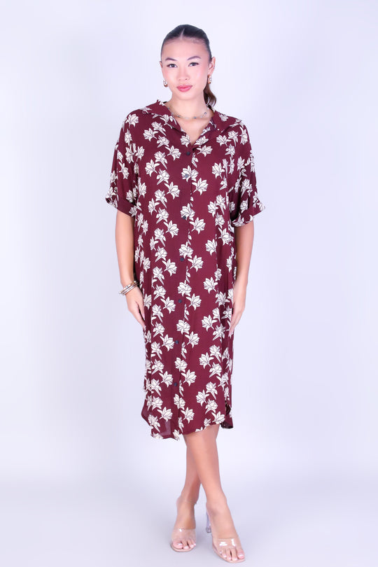 TUBEROSE BUTTON DOWN DRESS