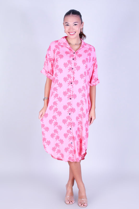 TUBEROSE BUTTON DOWN DRESS