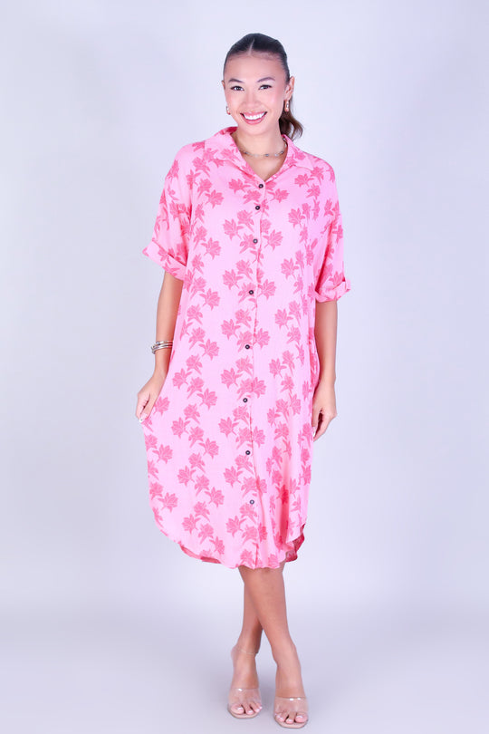 TUBEROSE BUTTON DOWN DRESS
