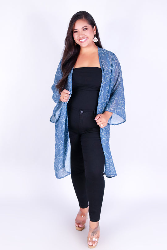 GARDENIA CHIFFON CARDIGAN