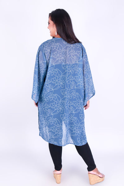GARDENIA CHIFFON CARDIGAN