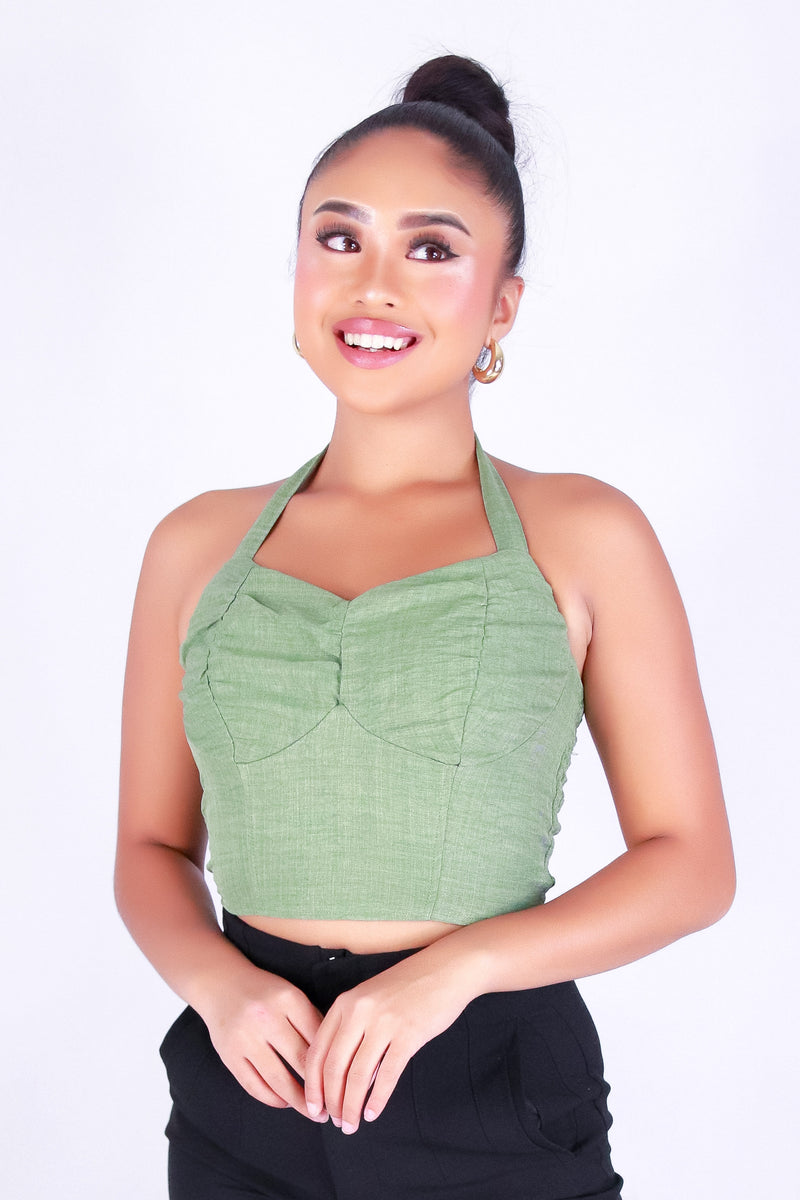 SUNSET HALTER TOP