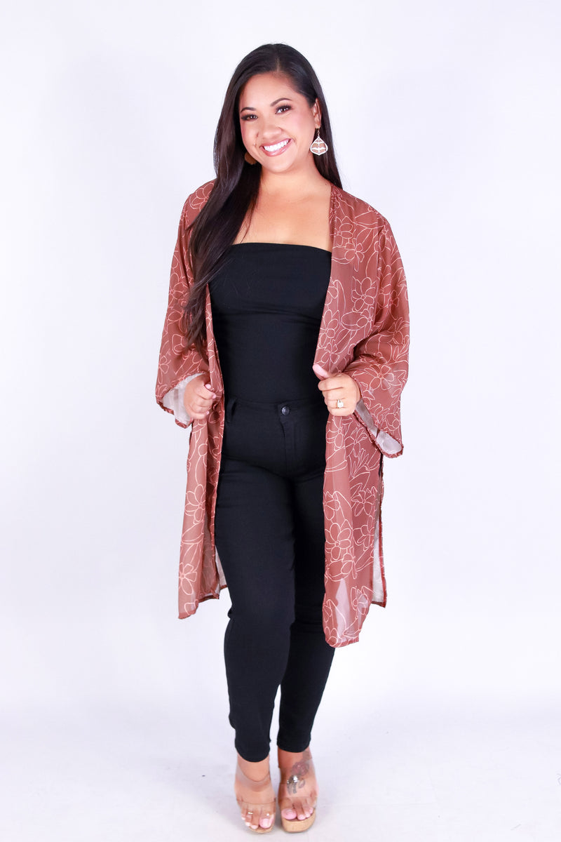 GARDENIA CHIFFON CARDIGAN