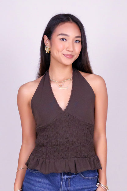 MIDNIGHT CURVE HALTER TOP
