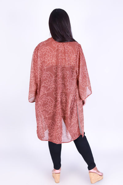GARDENIA CHIFFON CARDIGAN