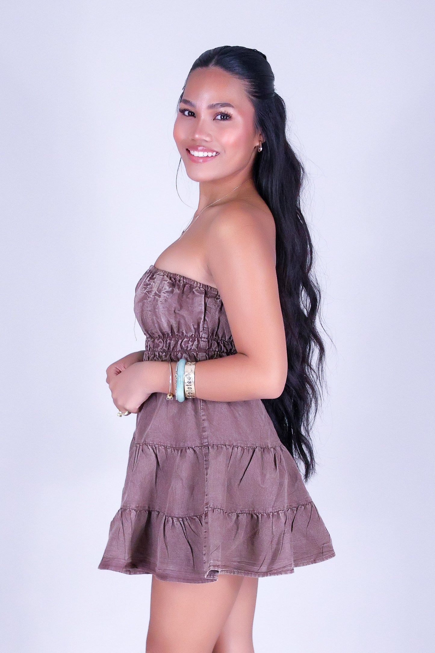 WILDFLOWER BLUE MINI TUBE DRESS