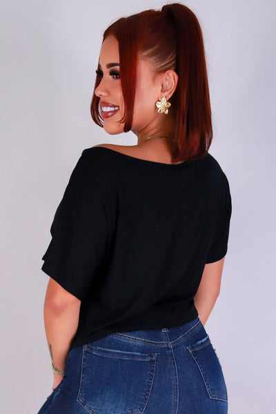 Jeans Warehouse Hawaii - S/S SCREEN - HIBISCUS OFF SHOULDER TOP | By LUZ