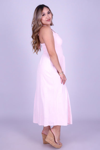 STOLEN GLANCES MIDI DRESS