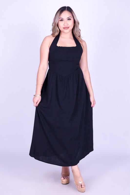 STOLEN GLANCES MIDI DRESS