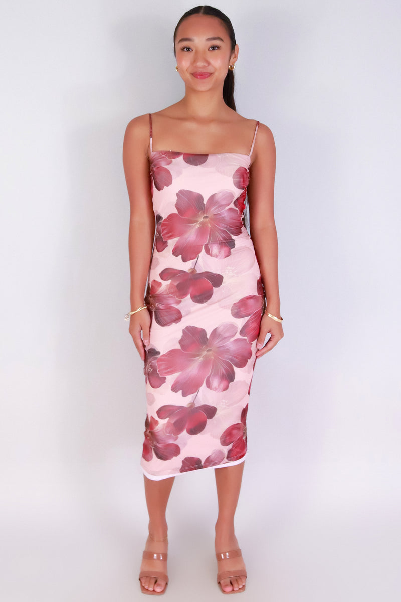 Jeans Warehouse Hawaii - S/L LONG PRINT DRESSES - HOT MESH MOMENT DRESS | By MEEK DBA LAC BLEU