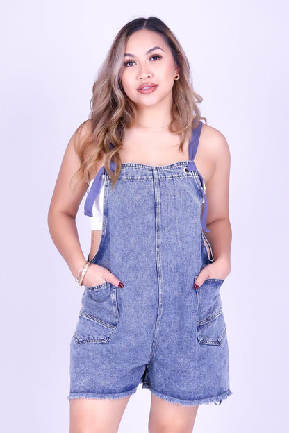 MADE FOR THIS DENIM ROMPER