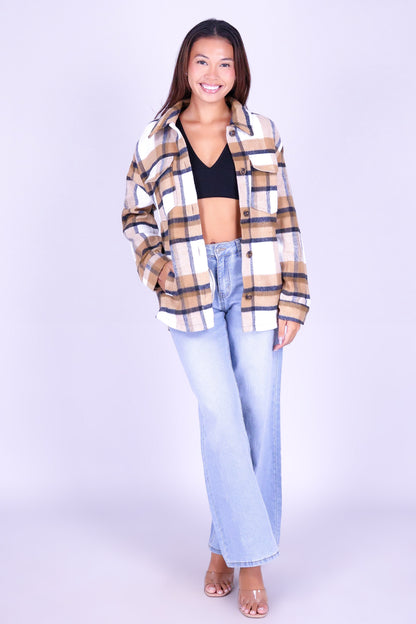 THE LONG WEEKEND PLAID SHACKET