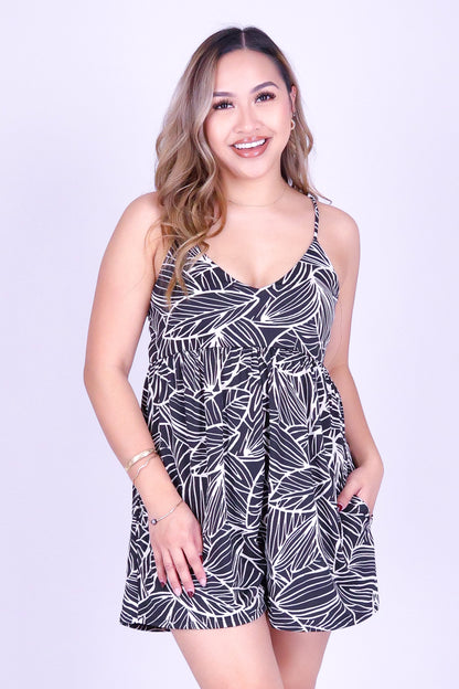 MEET ME BY THE PALMS ROMPER