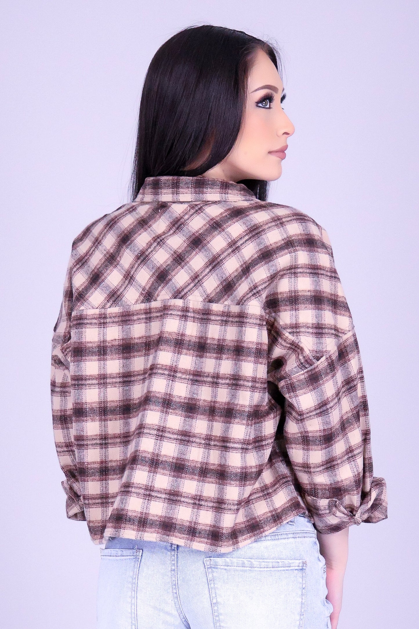 CHASING AUTUMN PLAID TOP