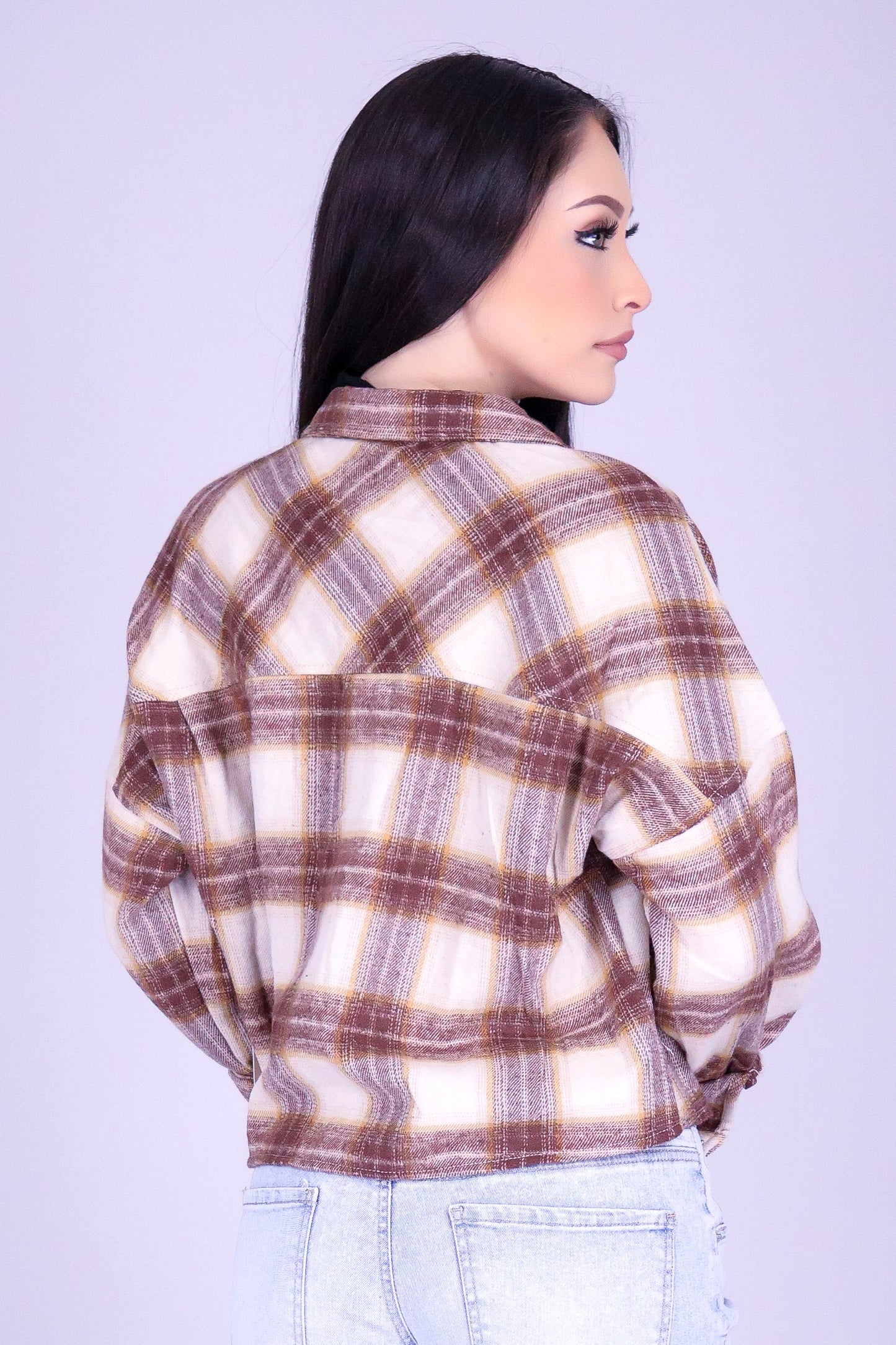 CHASING AUTUMN PLAID TOP