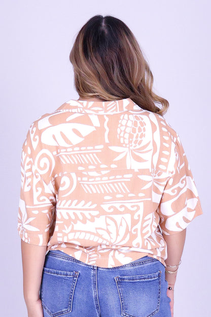 ON THE COAST BUTTON DOWN TOP