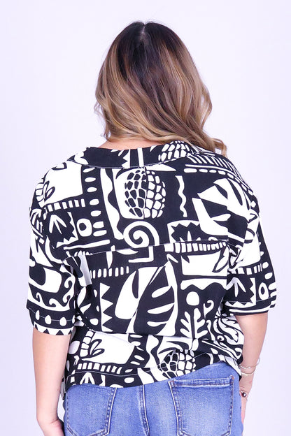 ON THE COAST BUTTON DOWN TOP