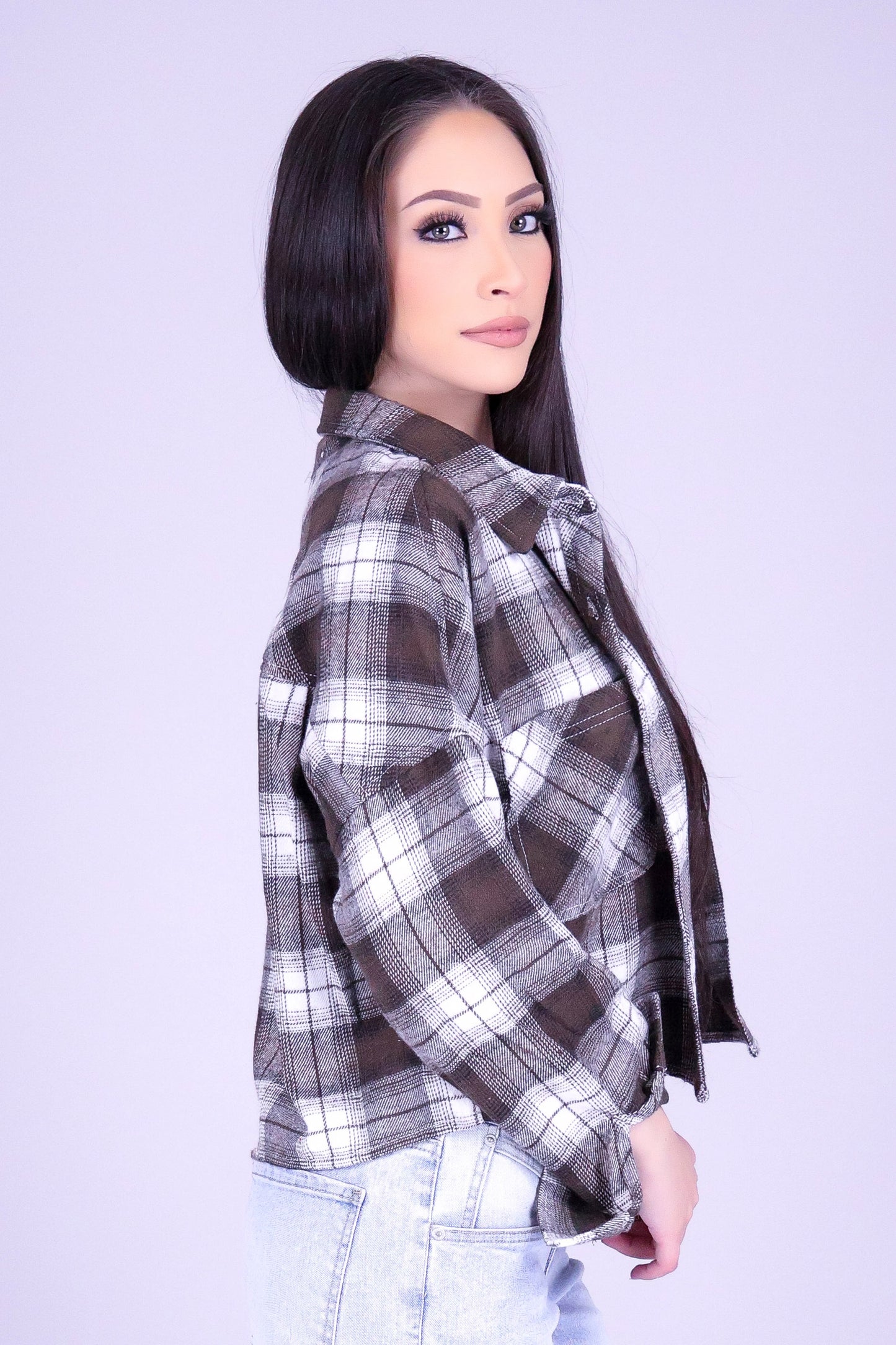 CHASING AUTUMN PLAID TOP