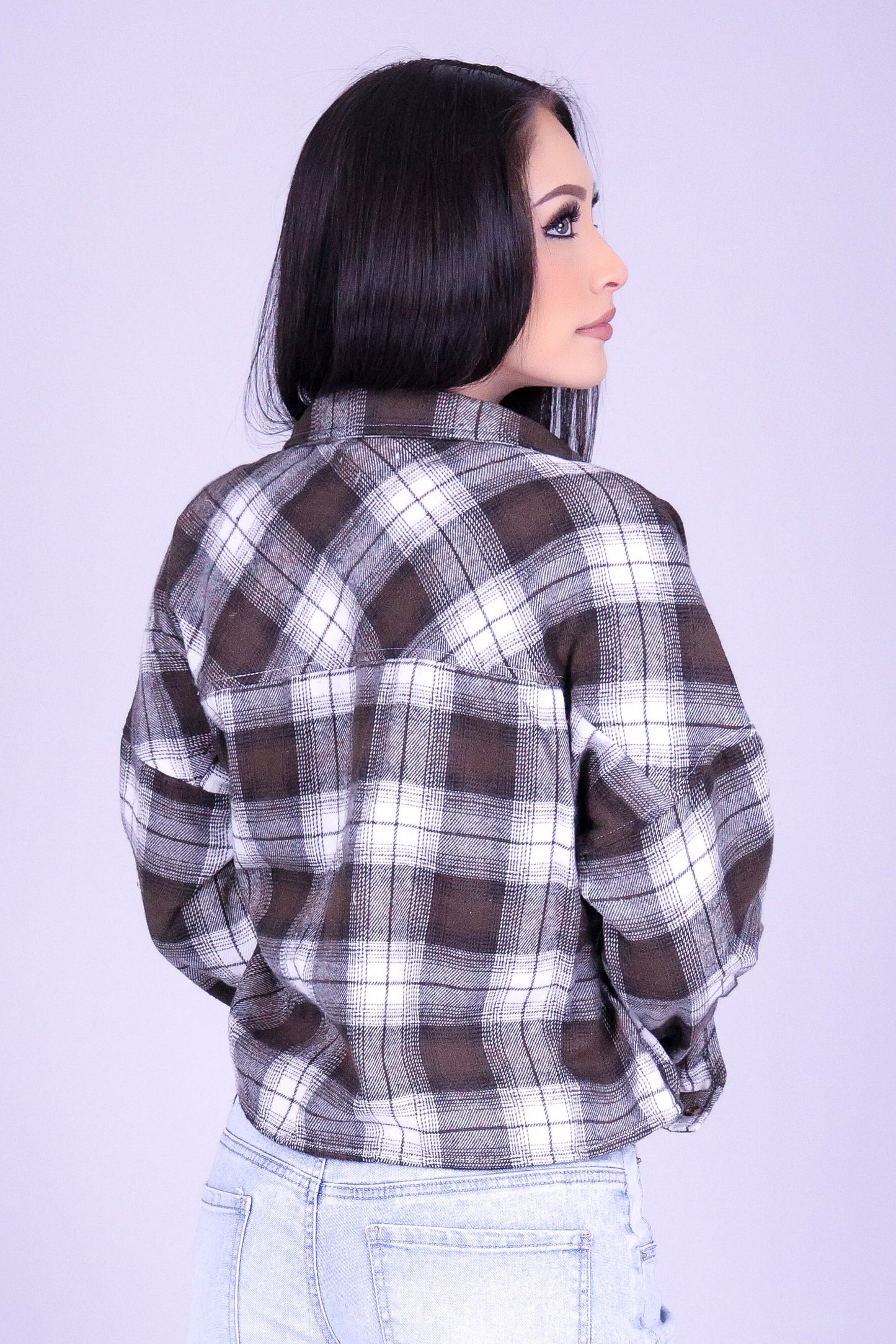 CHASING AUTUMN PLAID TOP