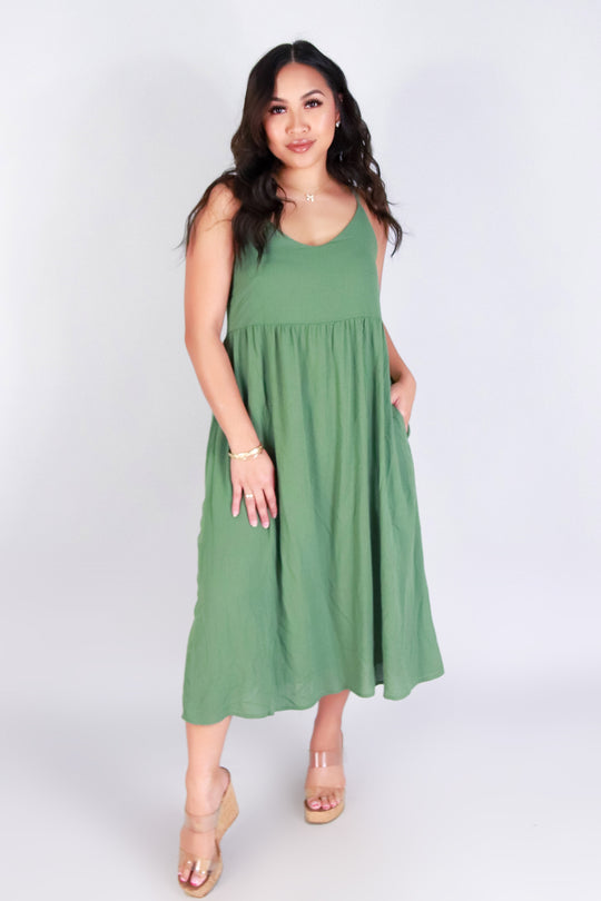 FLIRT AND FLOW MIDI DRESS